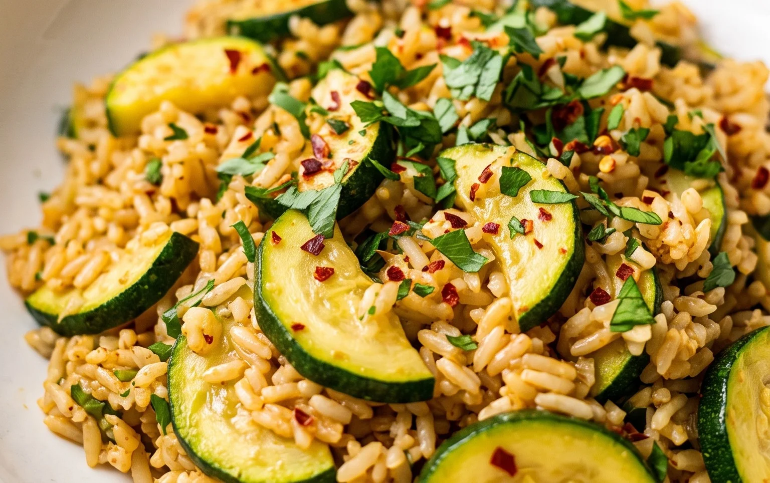 Zucchini-Reis-Pfanne