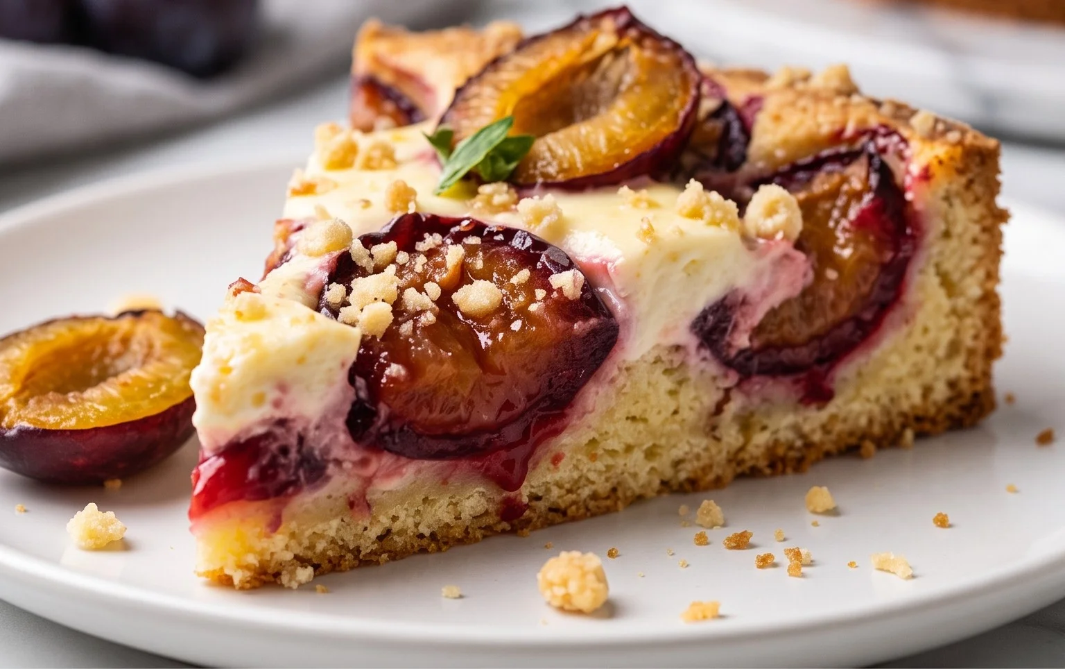 Pflaumenkuchen mit Schmandguss