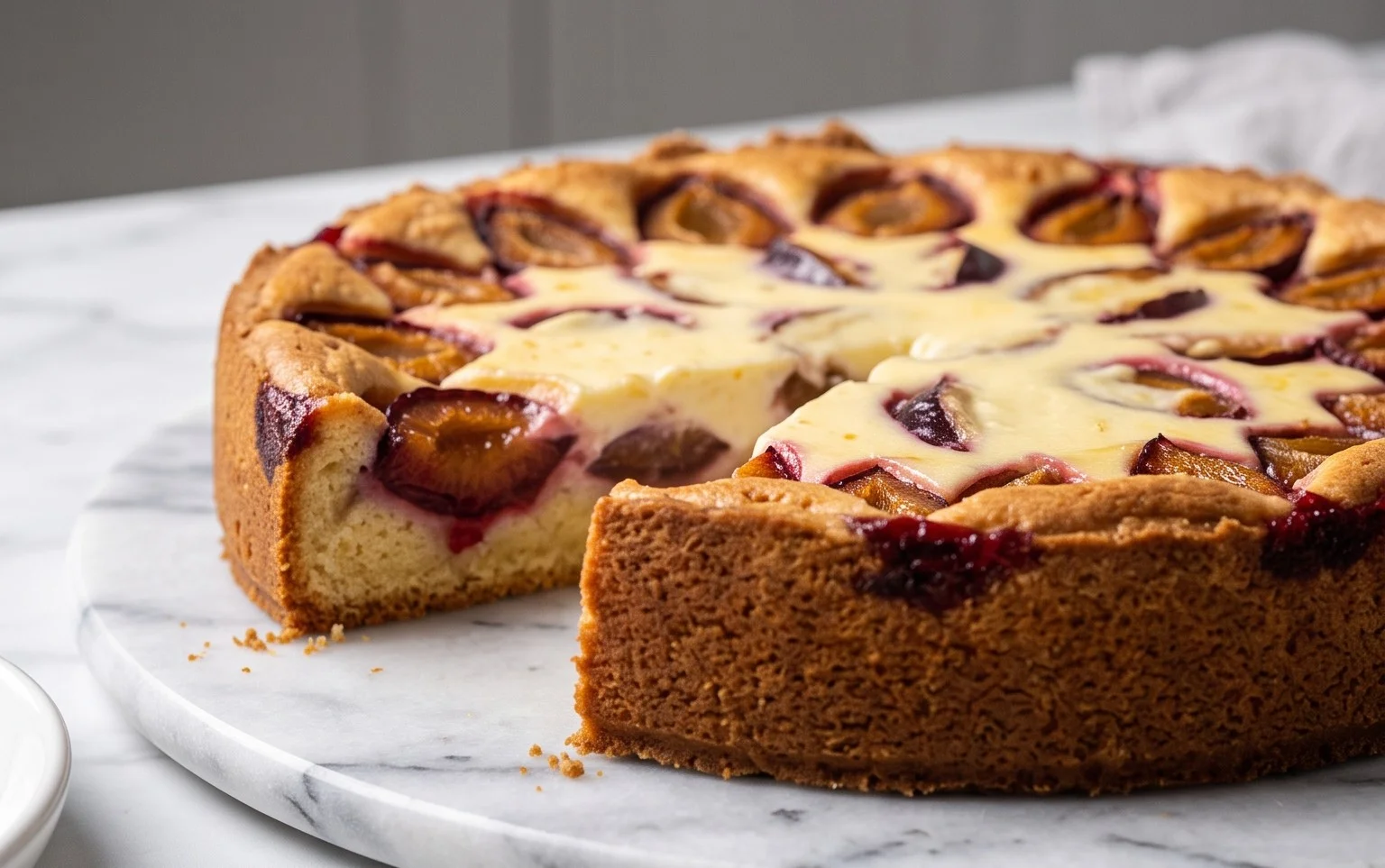Saftiger Pflaumenkuchen mit Schmandguss: Herbstgenuss