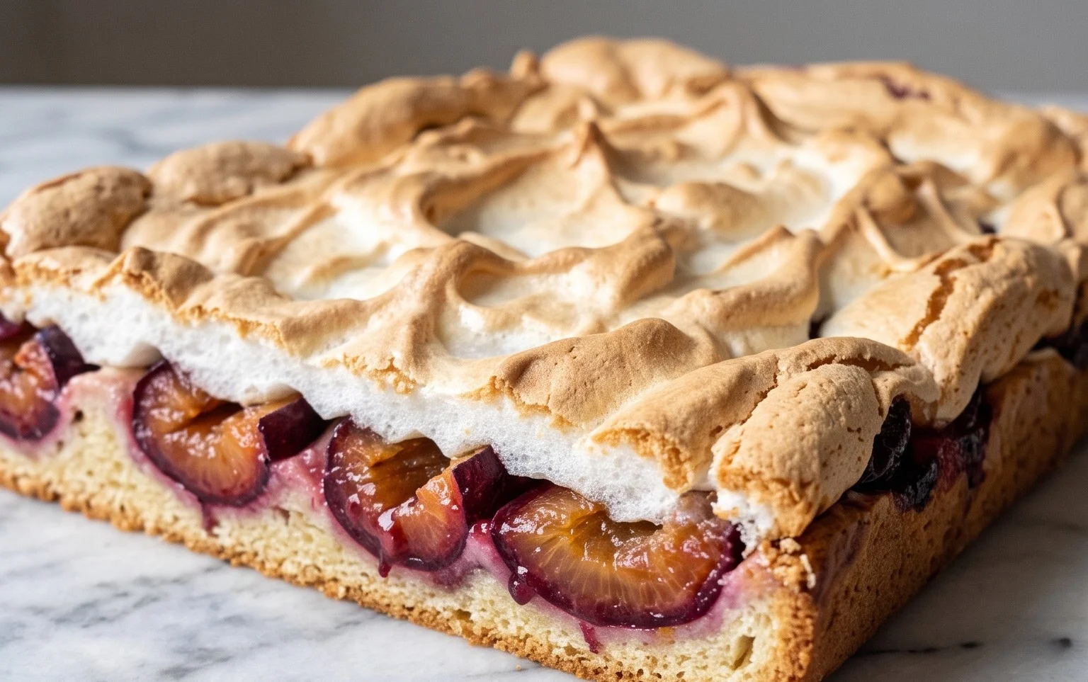 Polnischer Zwetschgenkuchen Baiser Blech: Herbstgenuss